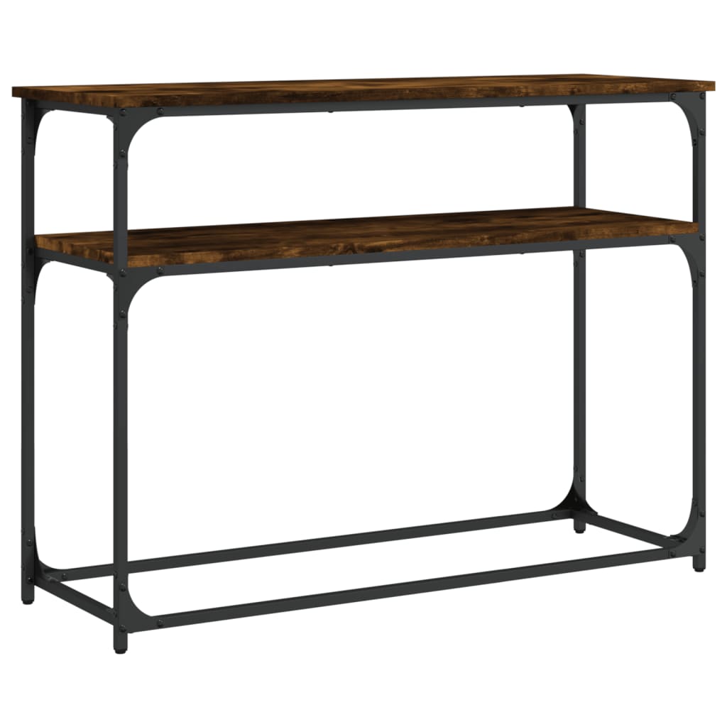 Console Table Smoked Oak 100x35.5x75 cm Engineered Wood