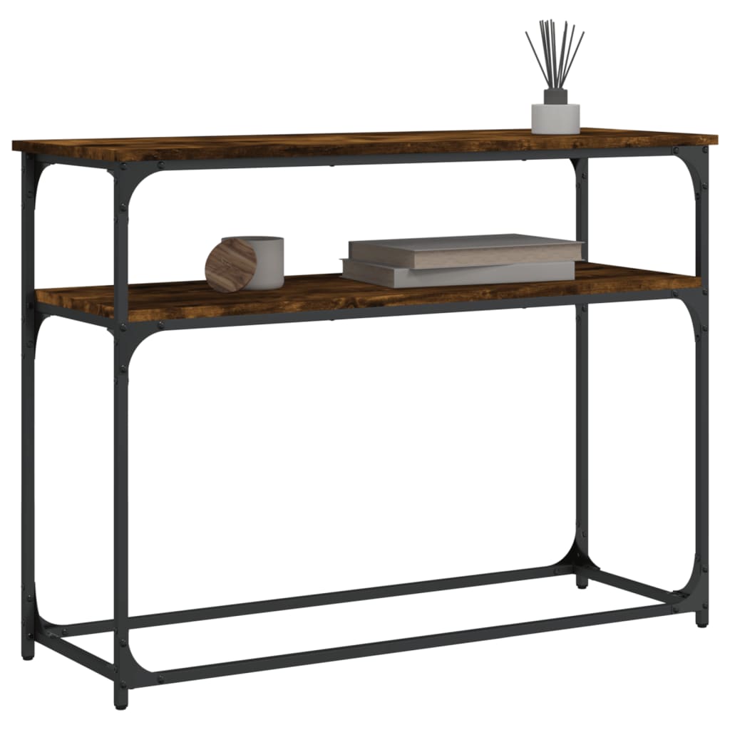 Console Table Smoked Oak 100x35.5x75 cm Engineered Wood