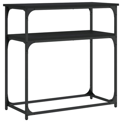 Console Table Black 75x35.5x75 cm Engineered Wood