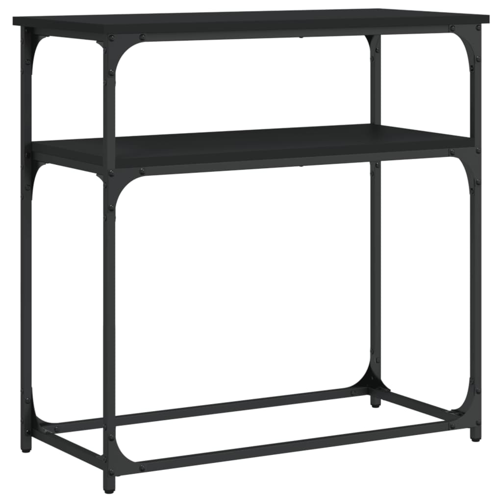 Console Table Black 75x35.5x75 cm Engineered Wood