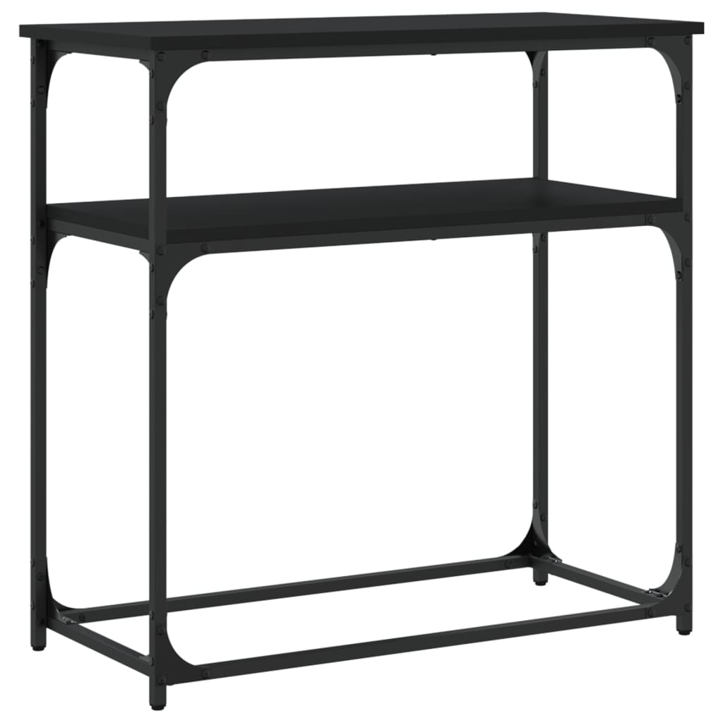 Console Table Black 75x35.5x75 cm Engineered Wood