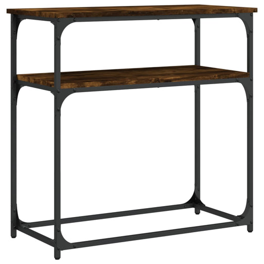 Console Table Smoked Oak 75x35.5x75 cm Engineered Wood