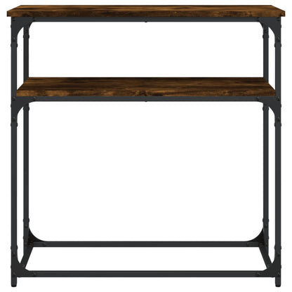 Console Table Smoked Oak 75x35.5x75 cm Engineered Wood