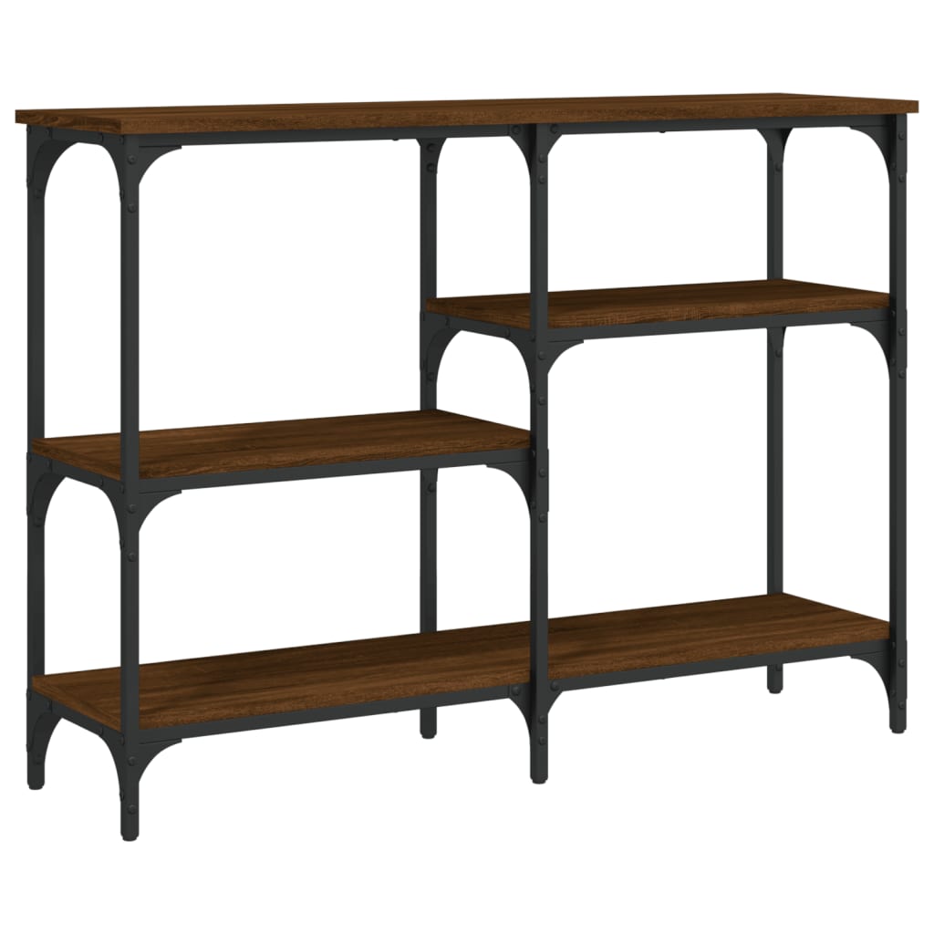 Console Table Brown Oak 102x29x75 cm Engineered Wood