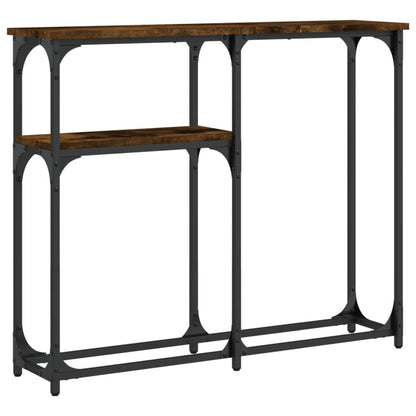 Console Table Smoked Oak 90x22,5x75 cm Engineered Wood