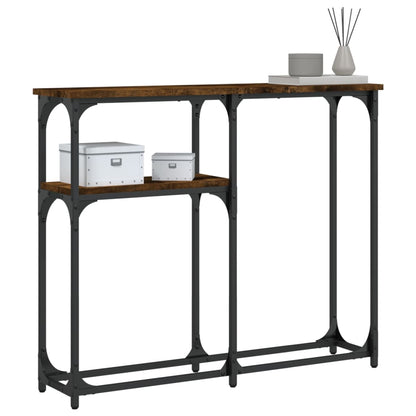Console Table Smoked Oak 90x22,5x75 cm Engineered Wood