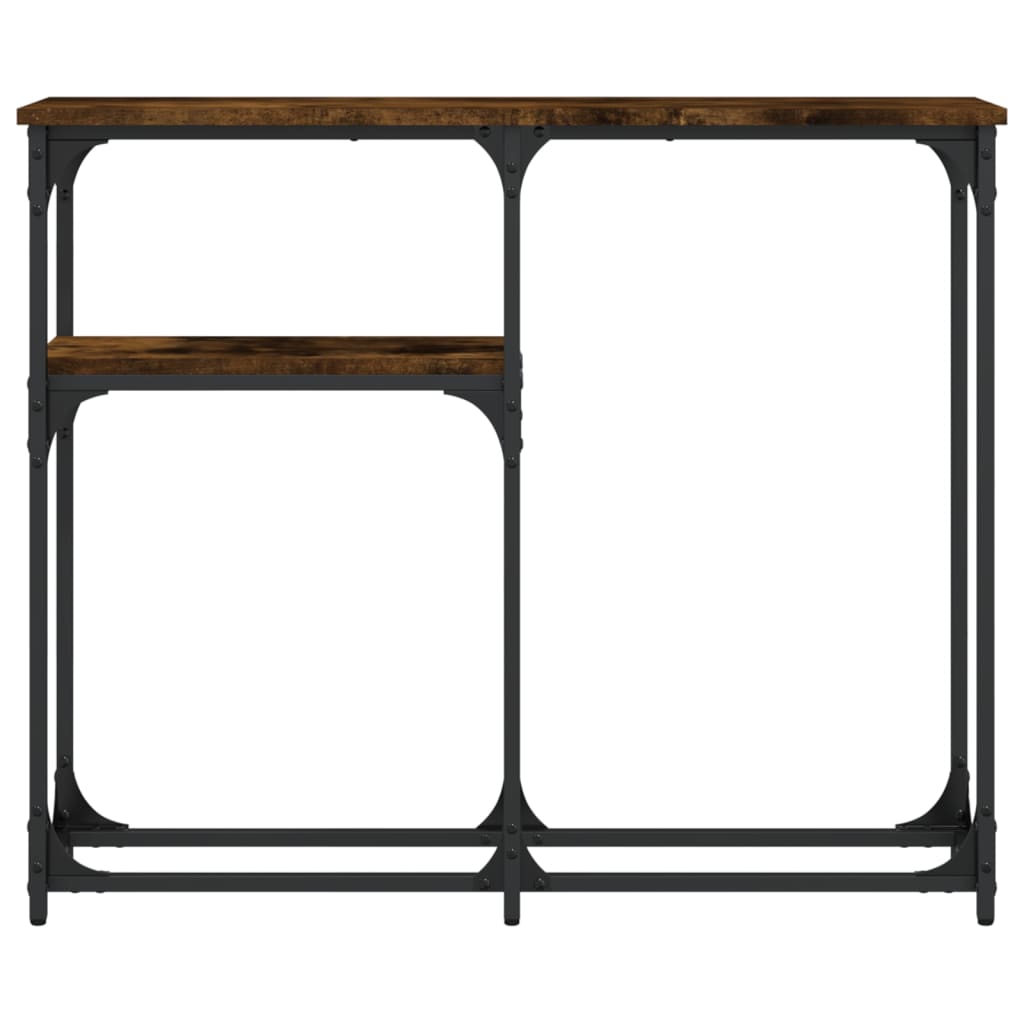 Console Table Smoked Oak 90x22,5x75 cm Engineered Wood