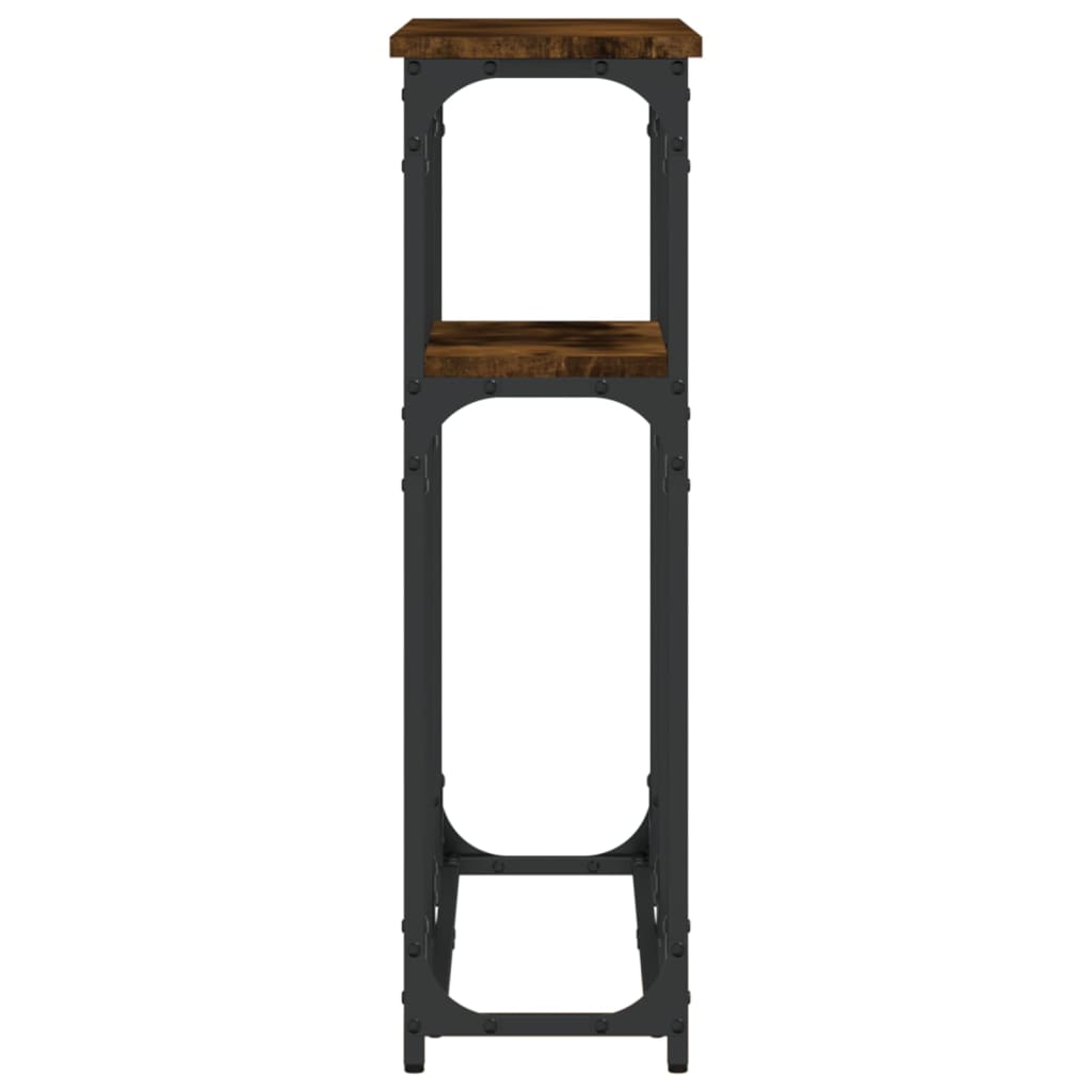 Console Table Smoked Oak 90x22,5x75 cm Engineered Wood