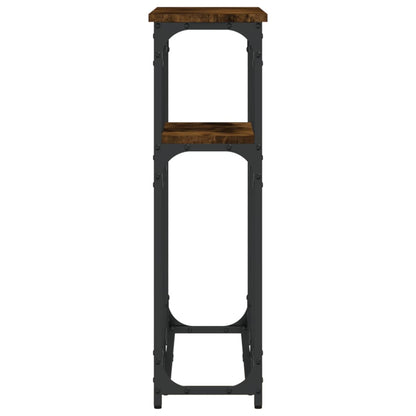 Console Table Smoked Oak 90x22,5x75 cm Engineered Wood
