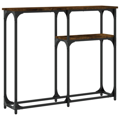 Console Table Smoked Oak 90x22,5x75 cm Engineered Wood