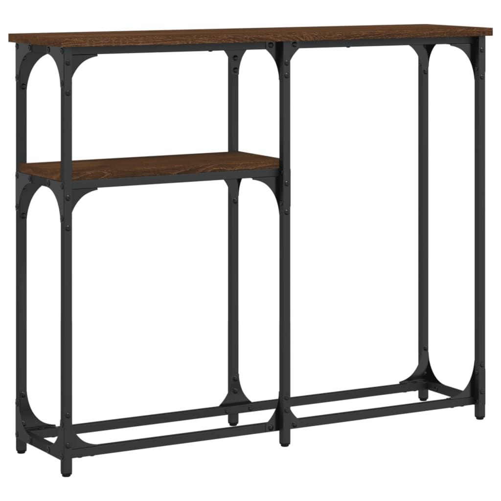 Console Table Brown Oak 90x22,5x75 cm Engineered Wood