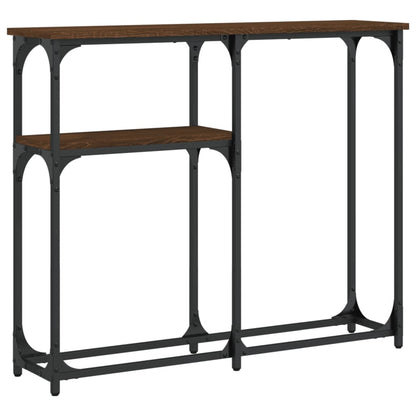 Console Table Brown Oak 90x22,5x75 cm Engineered Wood