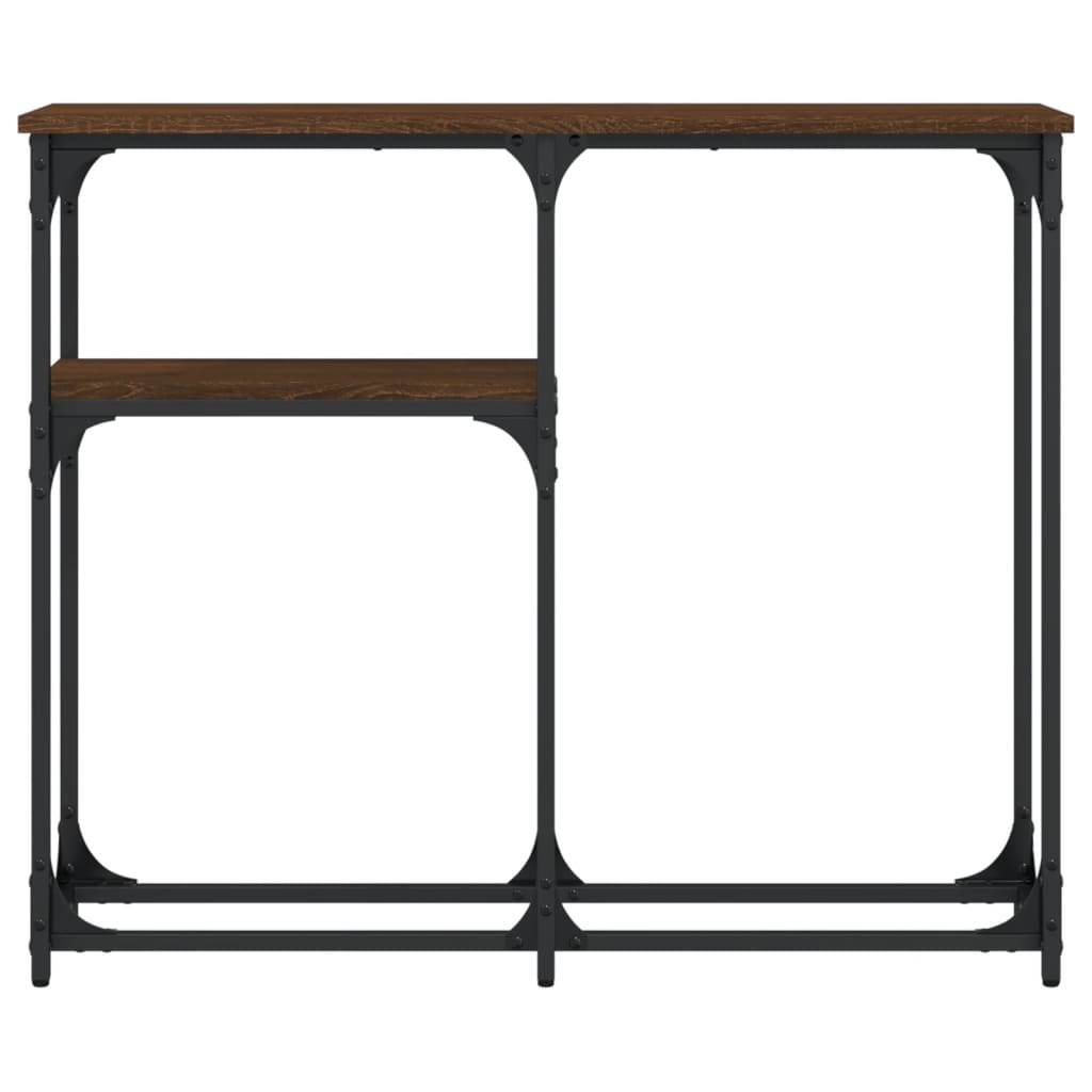 Console Table Brown Oak 90x22,5x75 cm Engineered Wood