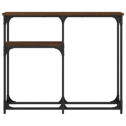 Console Table Brown Oak 90x22,5x75 cm Engineered Wood