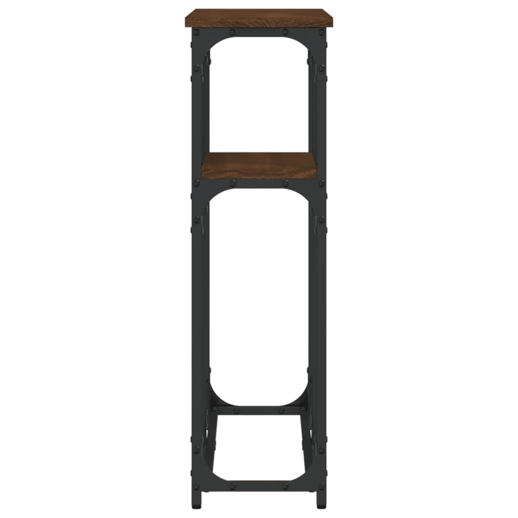 Console Table Brown Oak 90x22,5x75 cm Engineered Wood