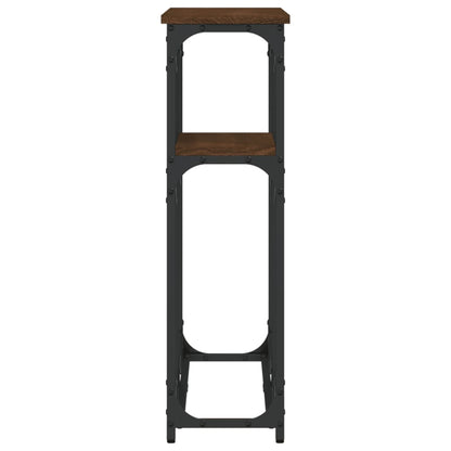Console Table Brown Oak 90x22,5x75 cm Engineered Wood