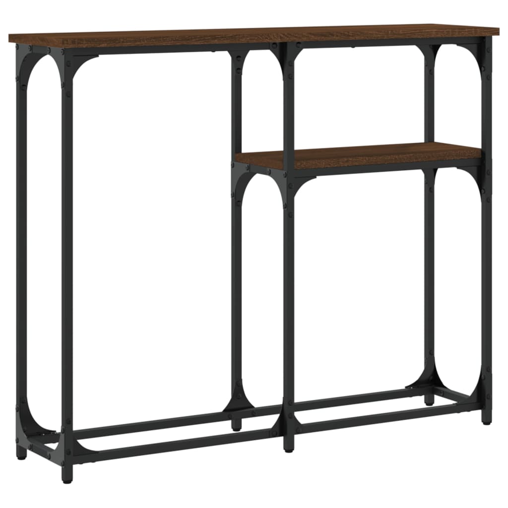 Console Table Brown Oak 90x22,5x75 cm Engineered Wood
