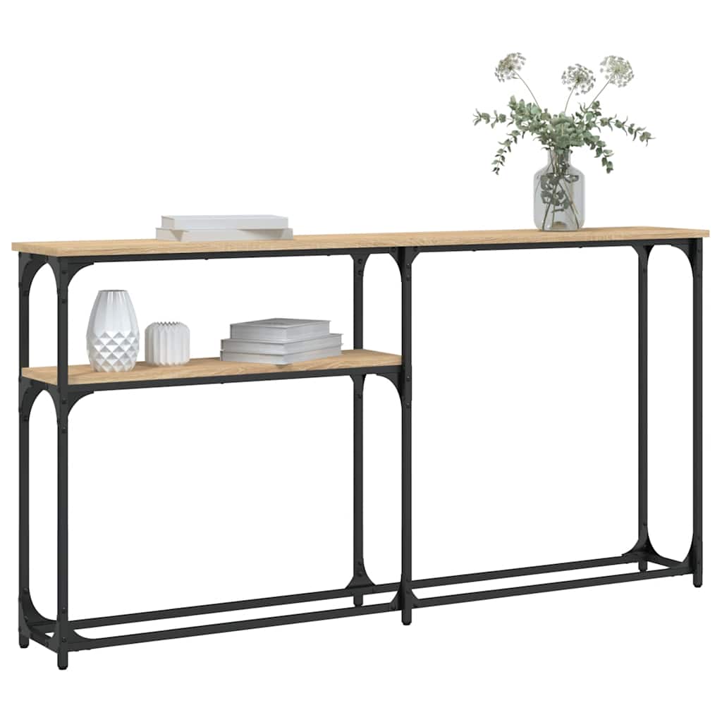 Console Table Sonoma Oak 145x22.5x75 cm Engineered Wood