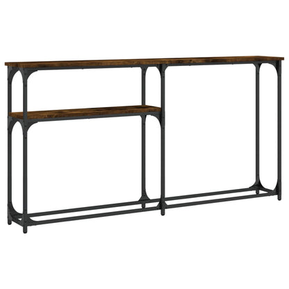 Console Table Smoked Oak 145x22,5x75 cm Engineered Wood