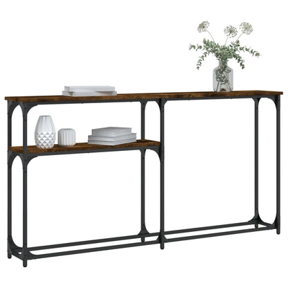 Console Table Smoked Oak 145x22,5x75 cm Engineered Wood