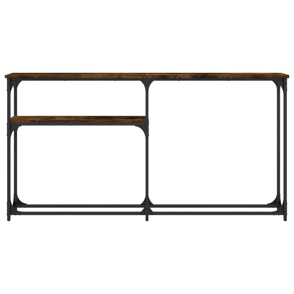 Console Table Smoked Oak 145x22,5x75 cm Engineered Wood