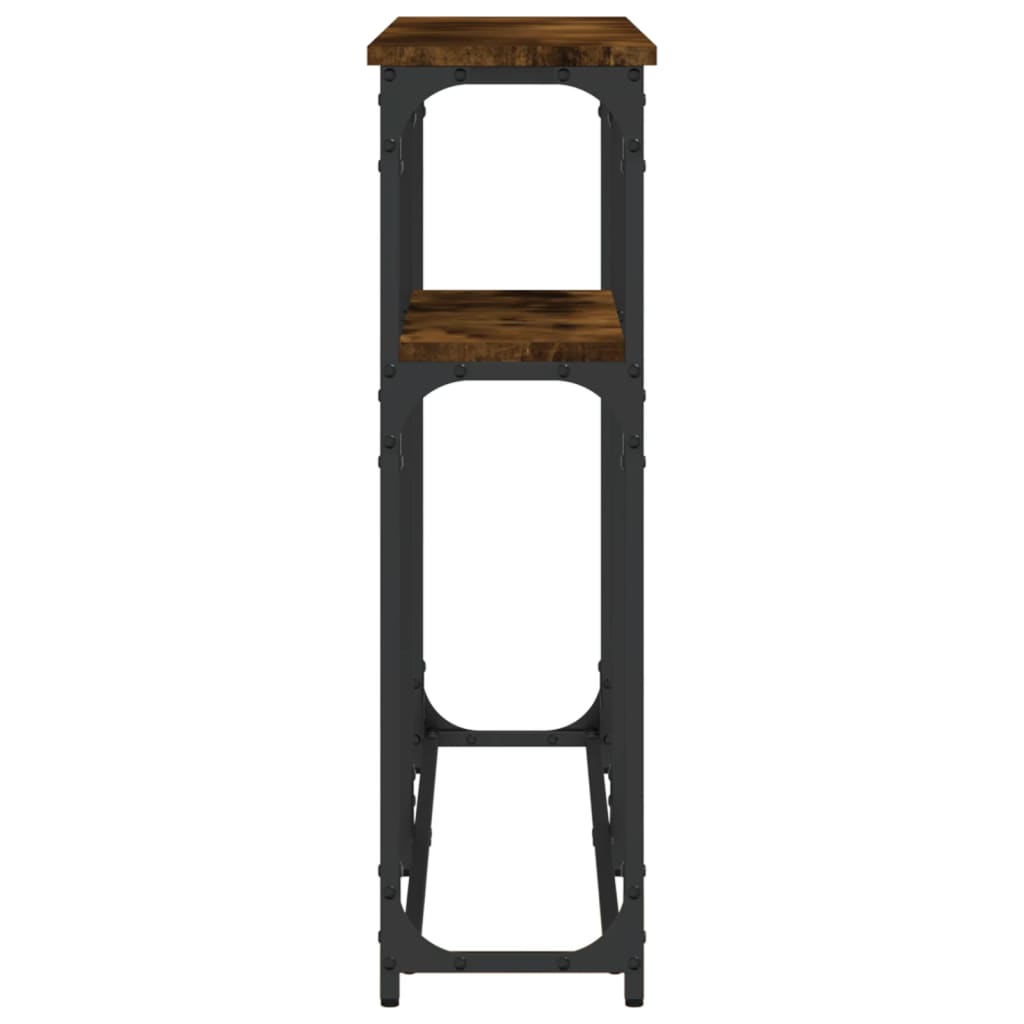 Console Table Smoked Oak 145x22,5x75 cm Engineered Wood