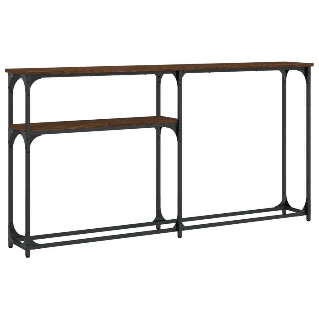 Console Table Brown Oak 145x22,5x75 cm Engineered Wood