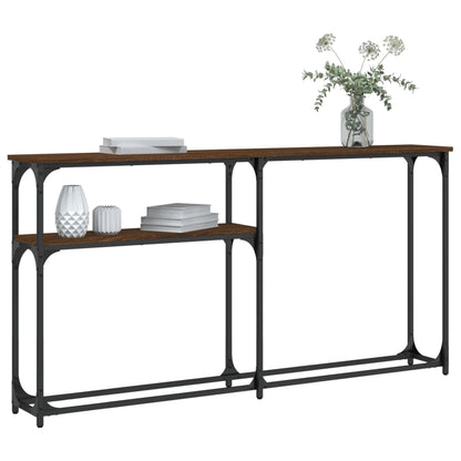 Console Table Brown Oak 145x22,5x75 cm Engineered Wood