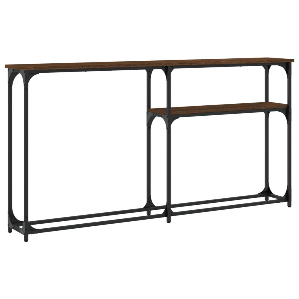 Console Table Brown Oak 145x22,5x75 cm Engineered Wood