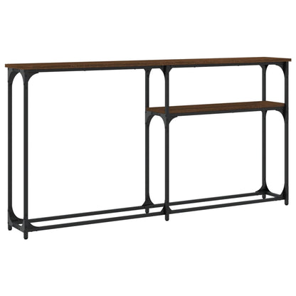 Console Table Brown Oak 145x22,5x75 cm Engineered Wood