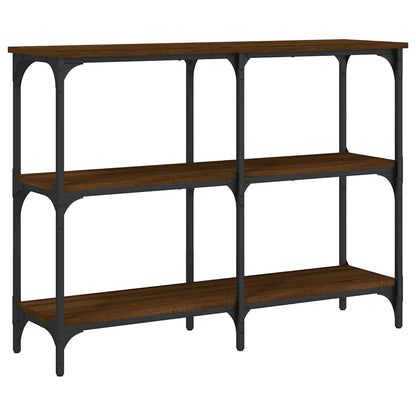 Console Table Brown Oak 100x29x75 cm Engineered Wood