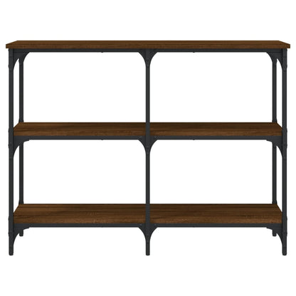 Console Table Brown Oak 100x29x75 cm Engineered Wood