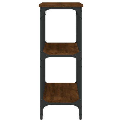 Console Table Brown Oak 100x29x75 cm Engineered Wood