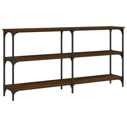 Console Table Brown Oak 150x29x75 cm Engineered Wood