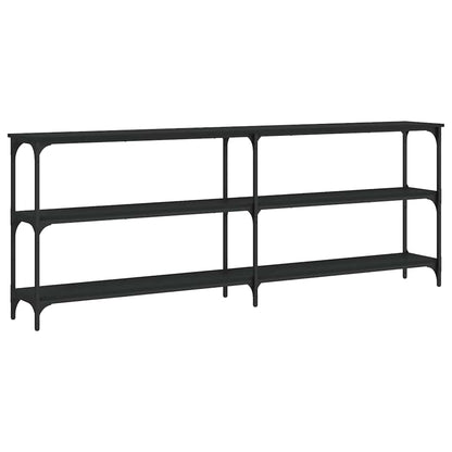 Console Table Black 200x29x75 cm Engineered Wood