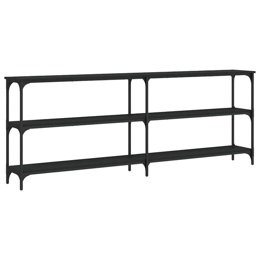 Console Table | Black | Engineered Wood, Metal | Large | Adjustable Feet
