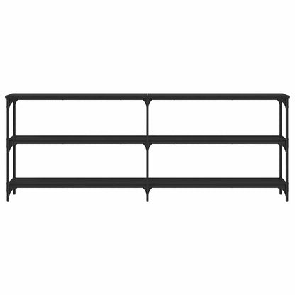 Console Table Black 200x29x75 cm Engineered Wood