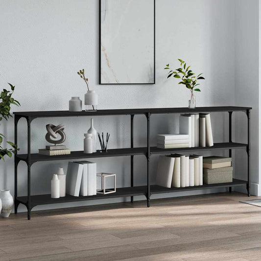 Console Table | Black | Engineered Wood, Metal | Large | Adjustable Feet