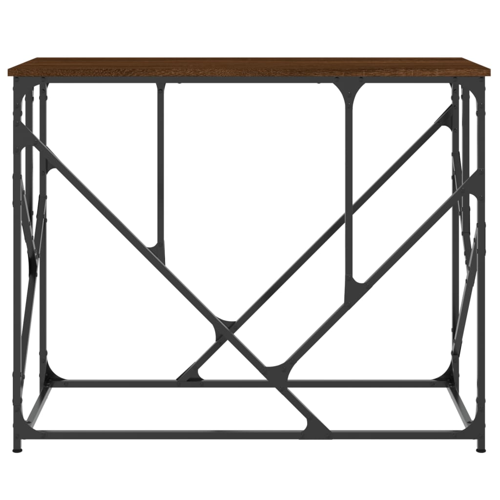 Console Table Brown Oak 100x40x80 cm Engineered Wood