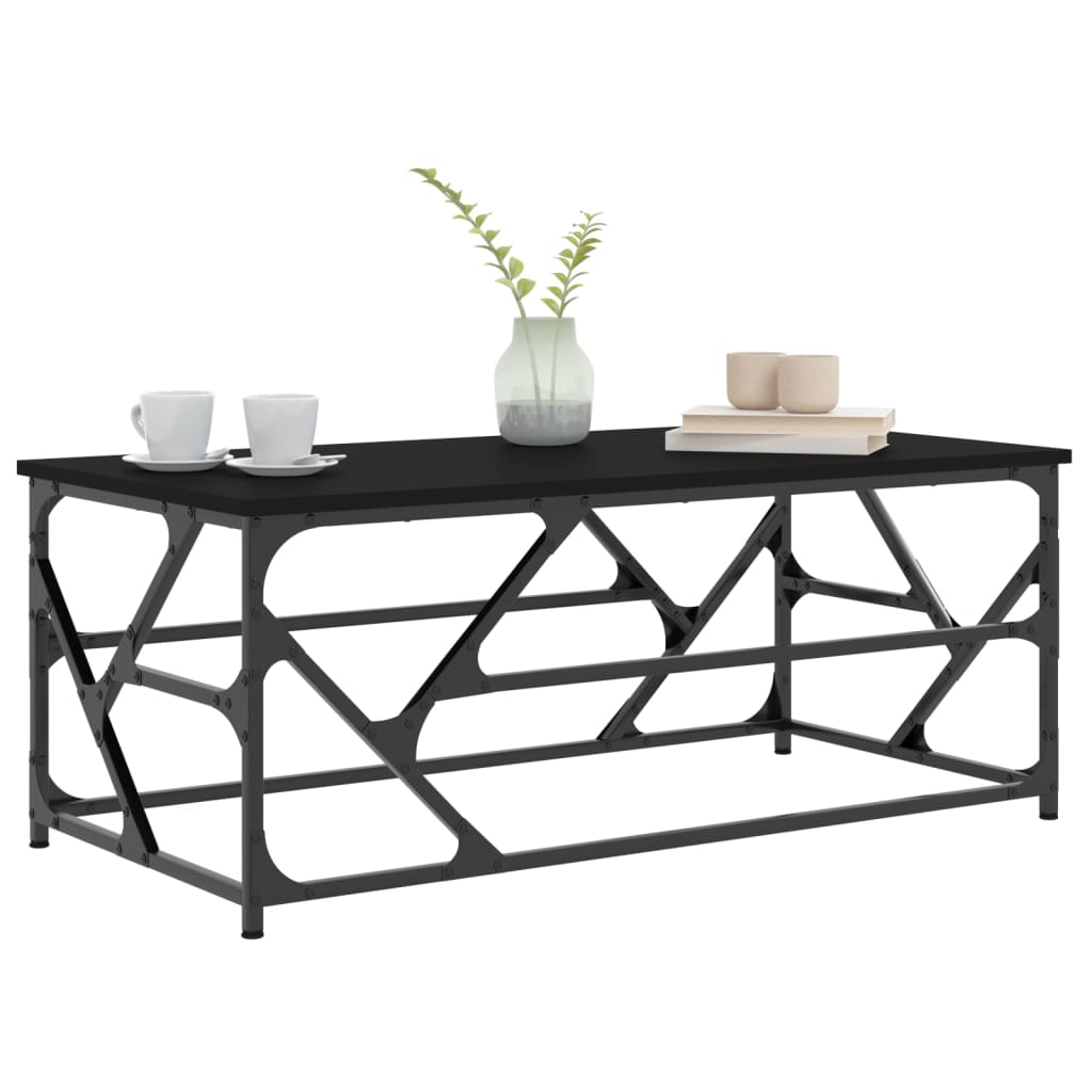 Coffee Table Black 100x50x40 cm Engineered Wood