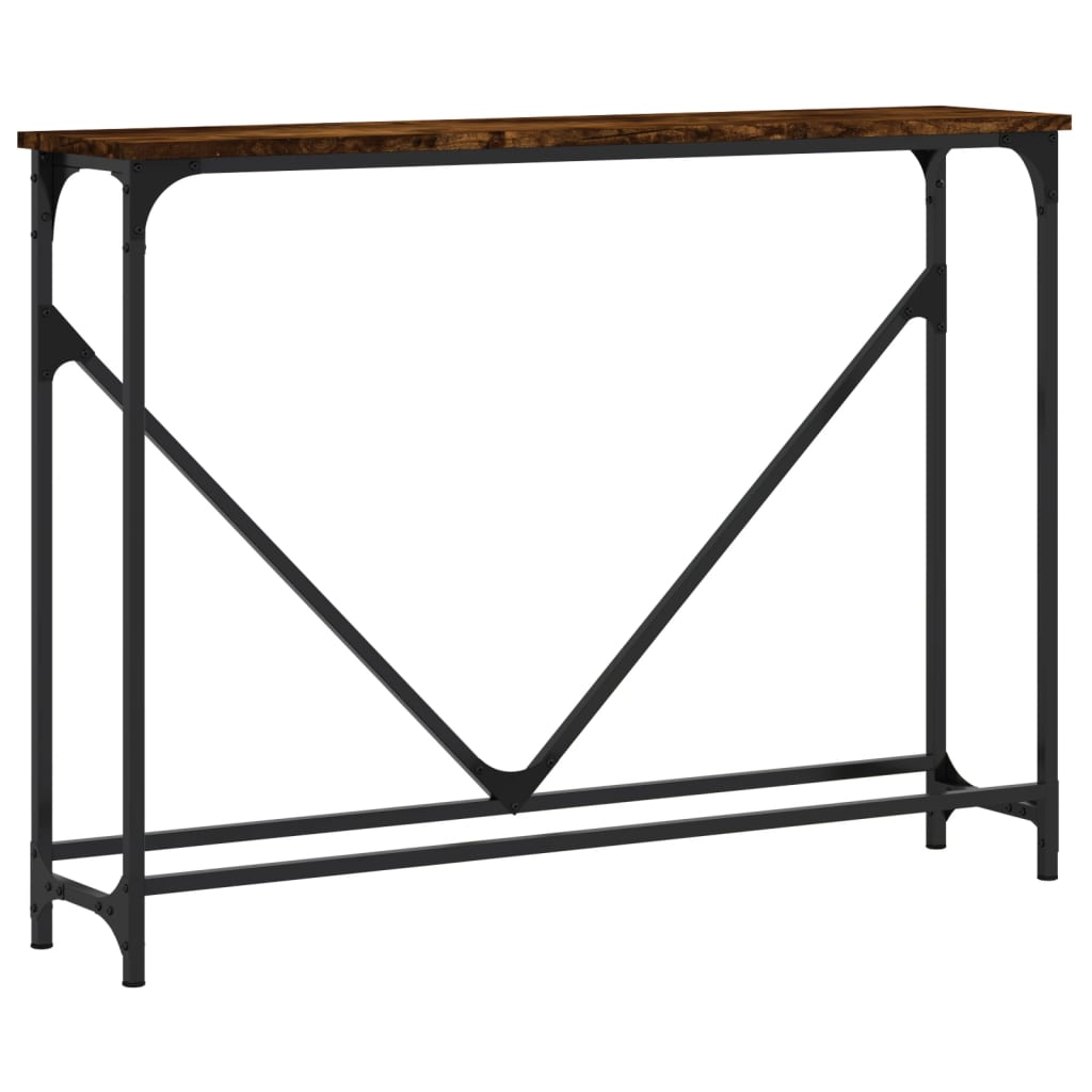 Console Table Smoked Oak 102x22.5x75 cm Engineered Wood