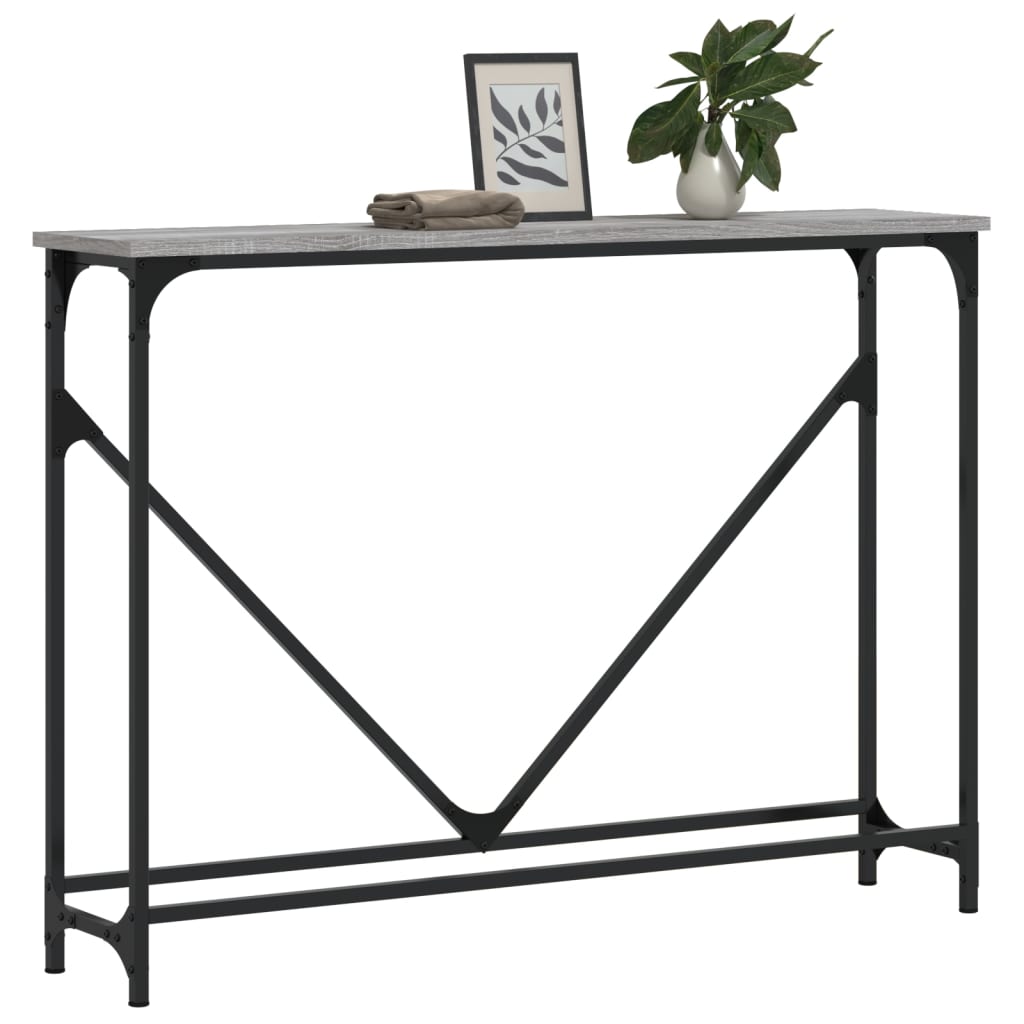 Console Table Grey Sonoma 102x22.5x75 cm Engineered Wood