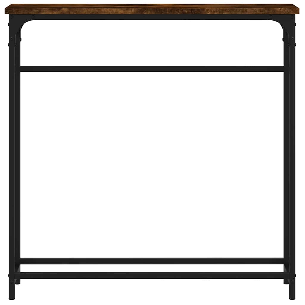 Console Table Smoked Oak 75x19.5x75 cm Engineered Wood