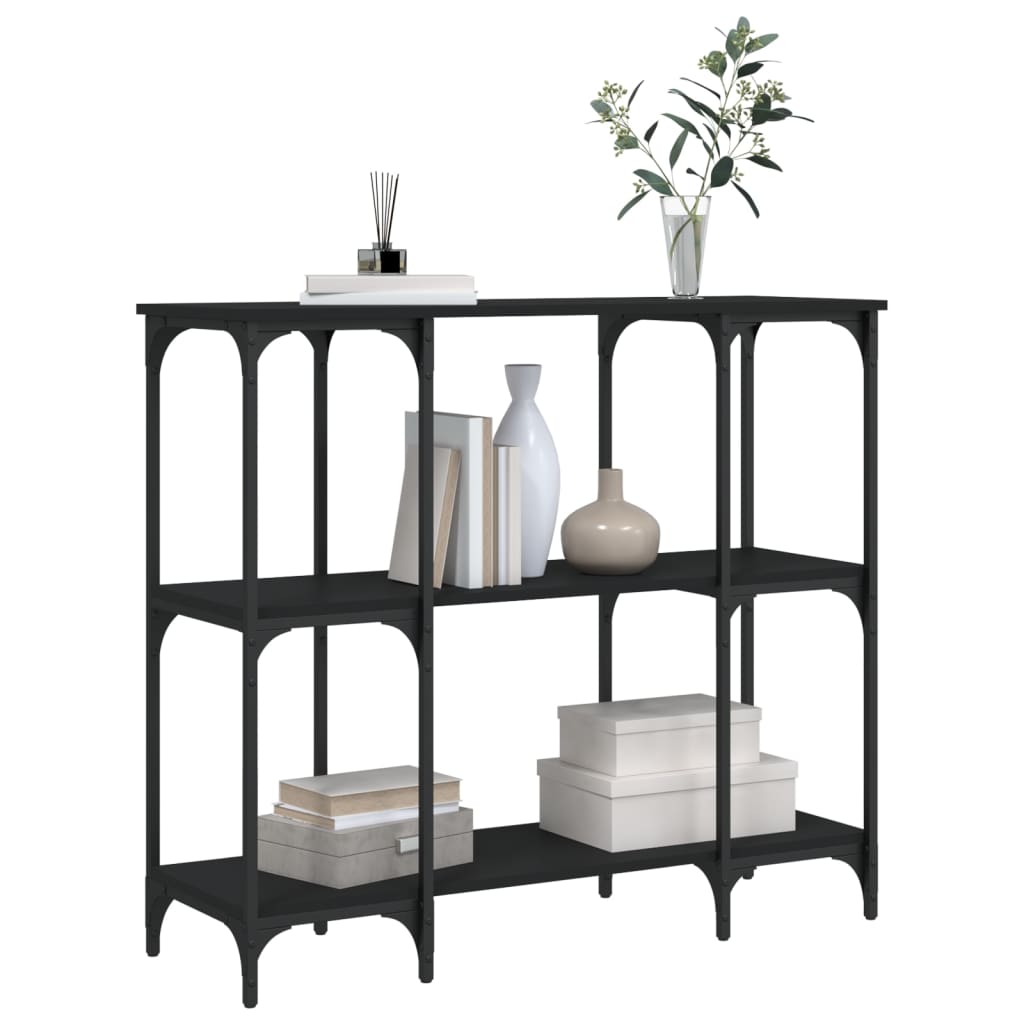 Console Table Black 102x35x90 cm Engineered Wood