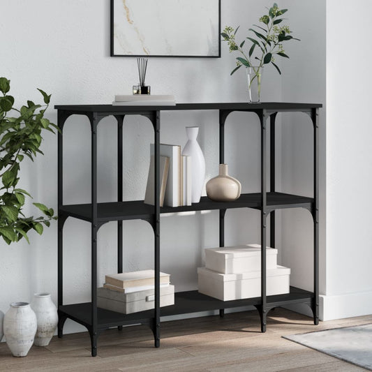 Console Table Black 102x35x90 cm Engineered Wood