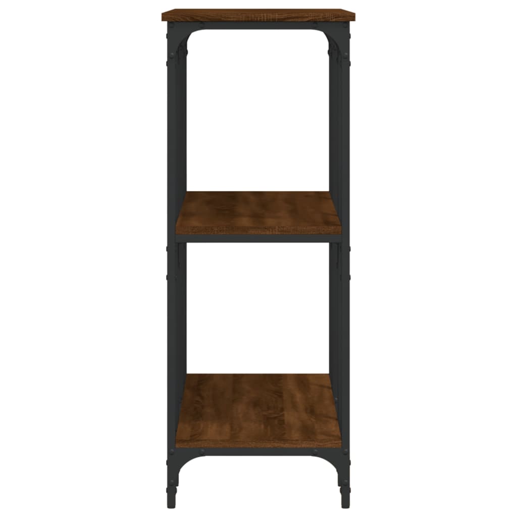 Console Table Brown Oak 102x35x90 cm Engineered Wood