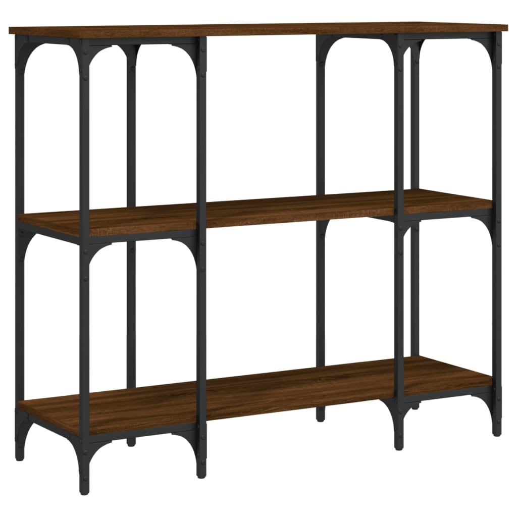Console Table Brown Oak 102x35x90 cm Engineered Wood