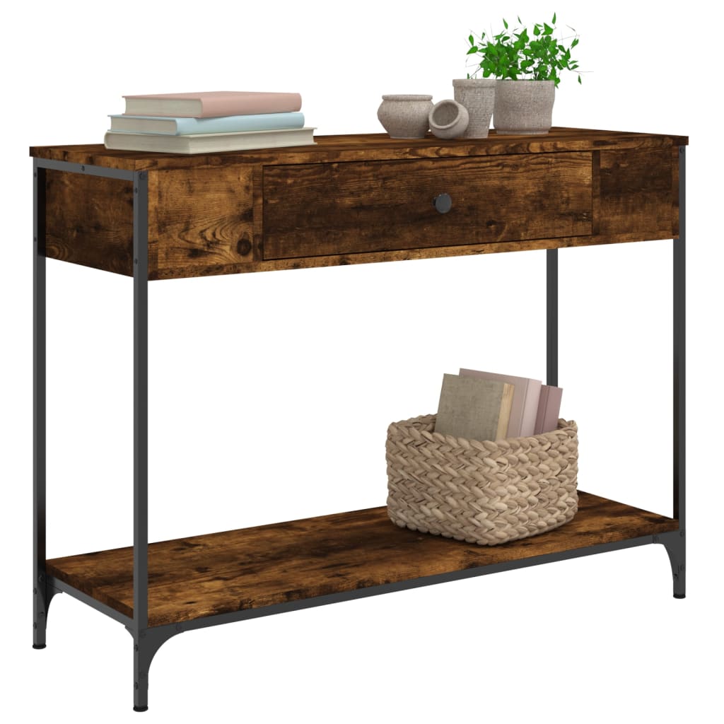 Console Table Smoked Oak 100x34,5x75 cm Engineered Wood