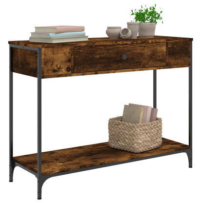Console Table Smoked Oak 100x34,5x75 cm Engineered Wood