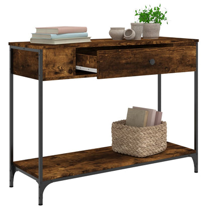Console Table Smoked Oak 100x34,5x75 cm Engineered Wood